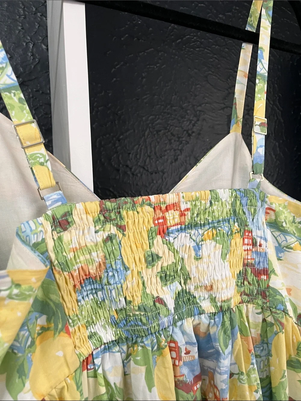 Abercrombie & Fitch Yellow Floral-Print Maxi Dress